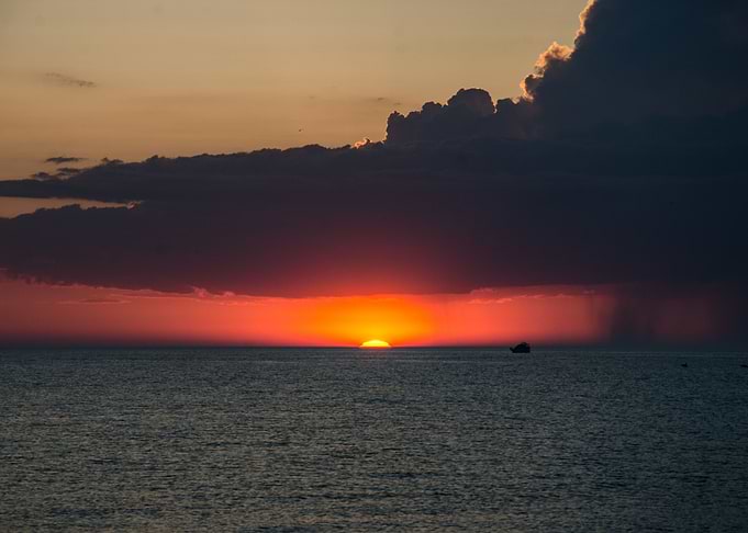 Sunset Lake Michigan
