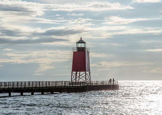 Lighthouse Lake Michigan
