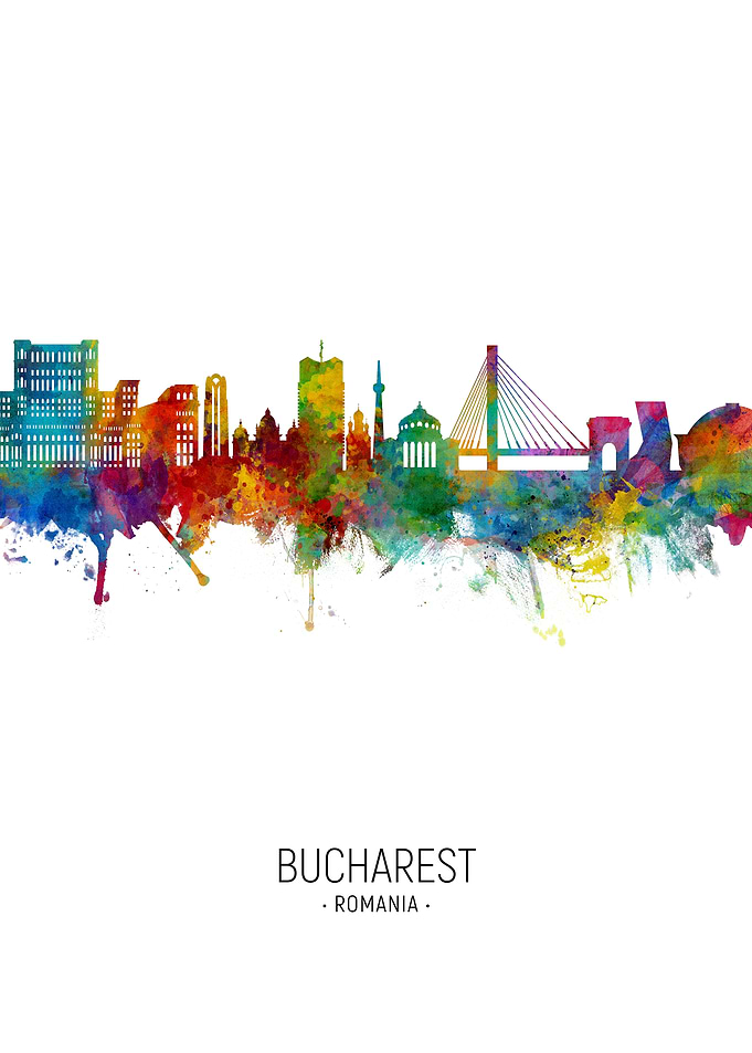 Bucharest Romania Skyline