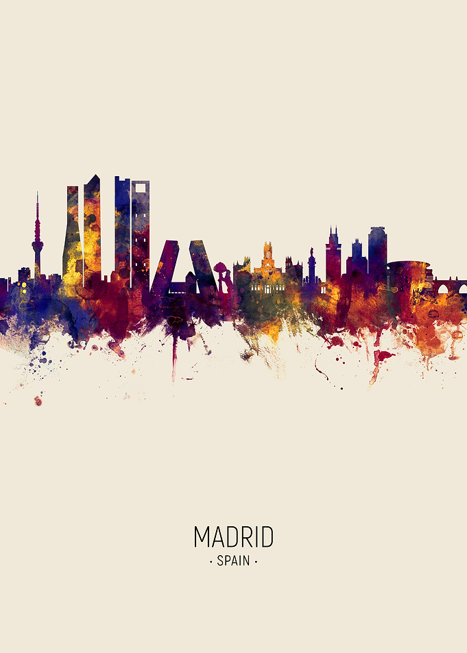 Madrid Spain Skyline