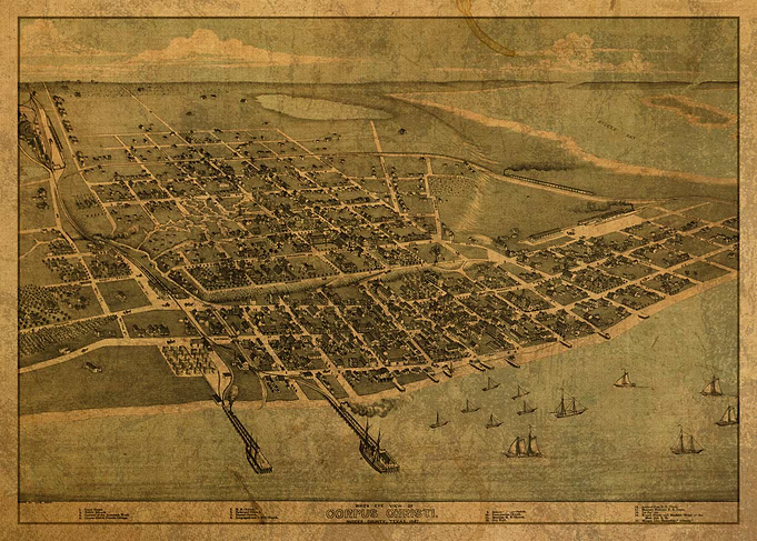 Corpus Christi Map 1887