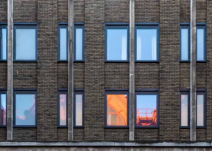 Reflection in the windows