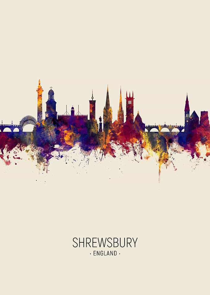 Shrewsbury England Skyline
