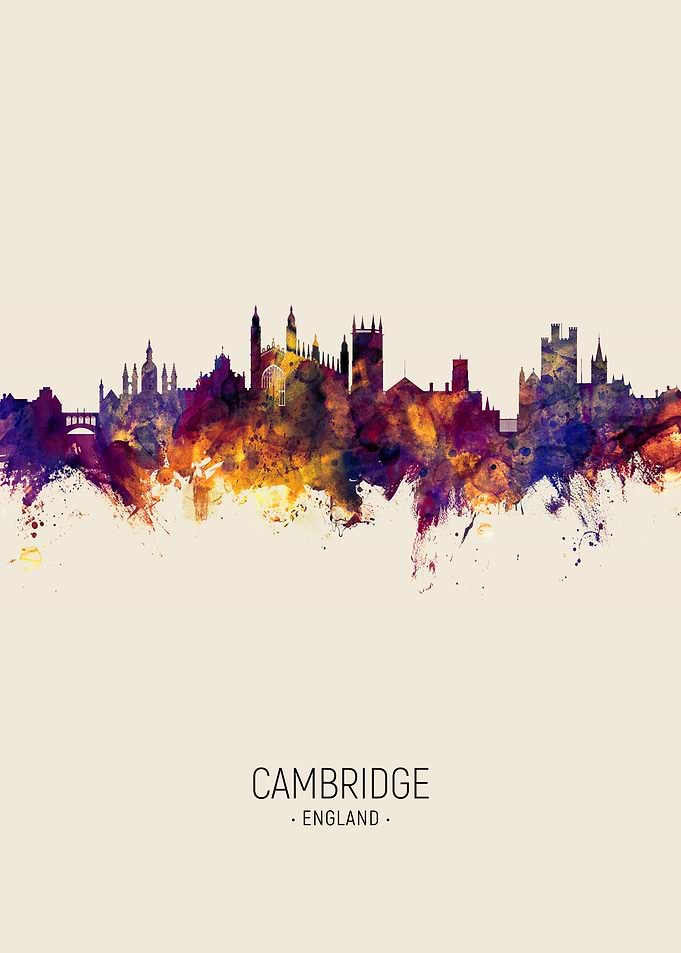 Cambridge England Skyline