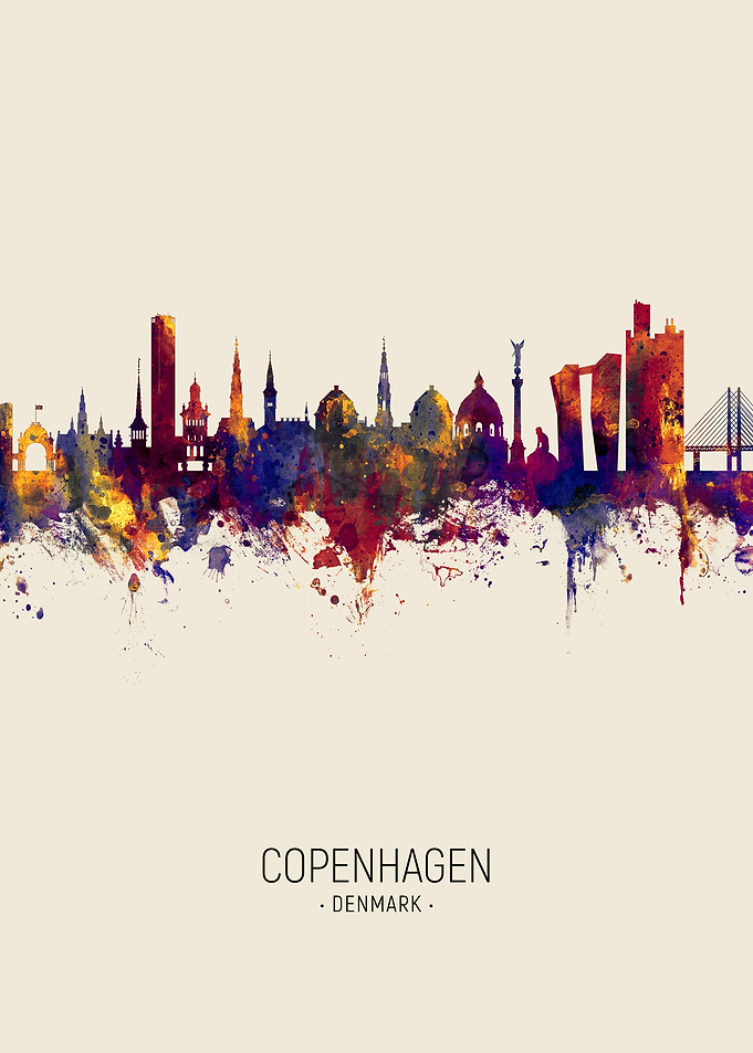 Copenhagen Denmark Skyline