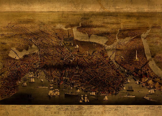 Boston Mass Map 1873