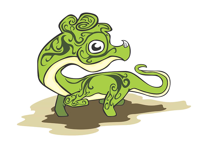 Cute Green Dragon
