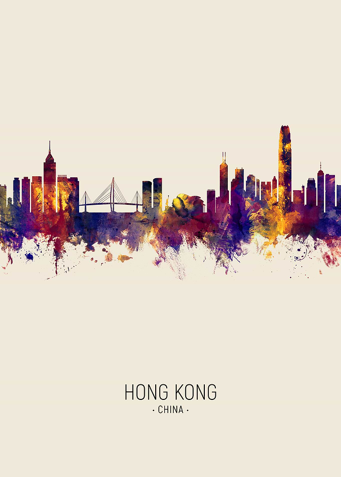 Hong Kong China Skyline