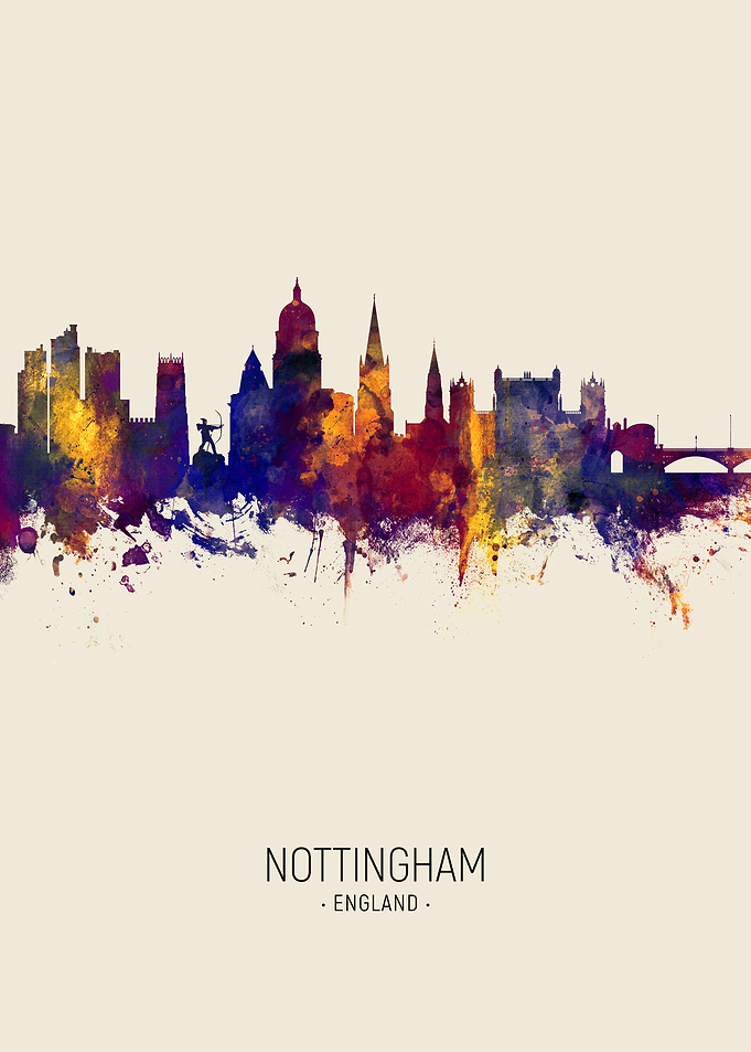 Nottingham England Skyline