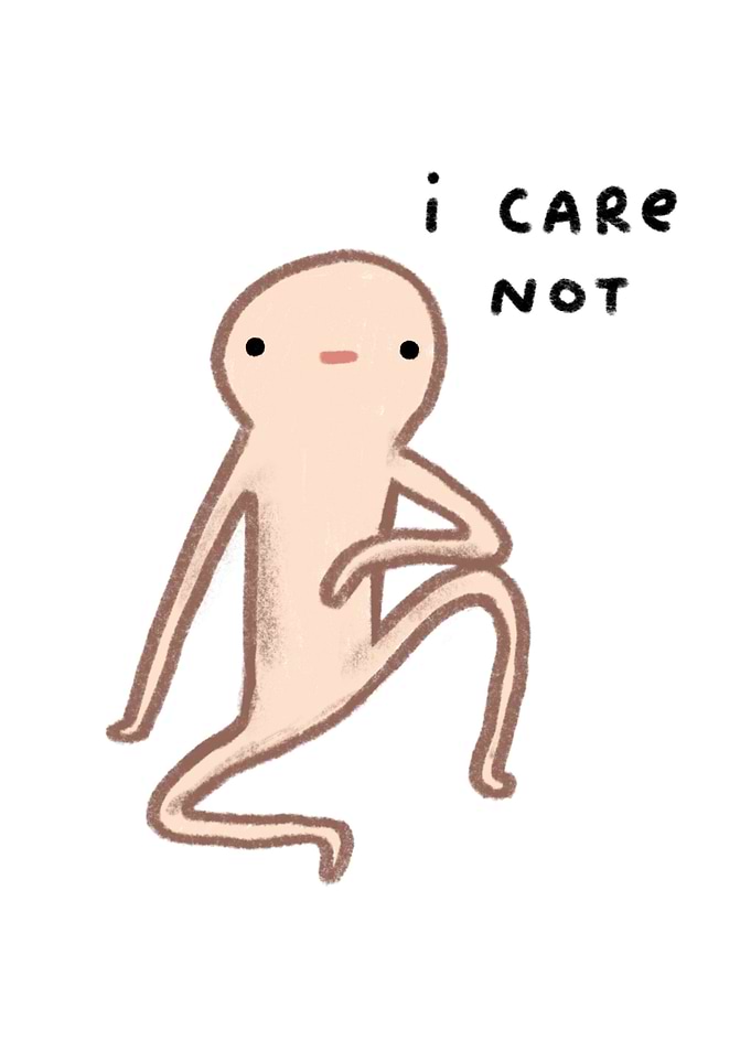 Honest Blob Cares Not