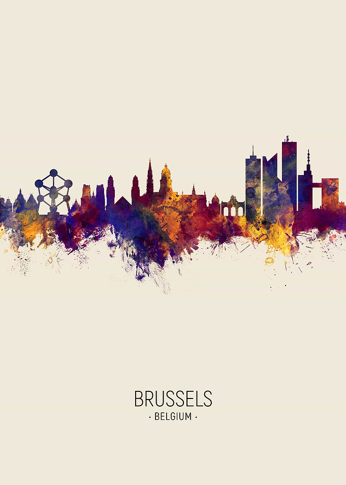 Brussels Belgium Skyline