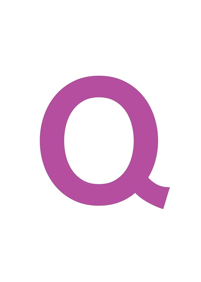 Purple Letter Q