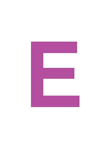 Purple Letter E