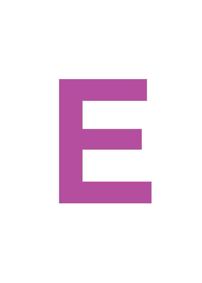 Purple Letter E