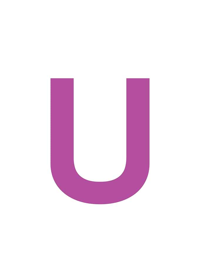 Purple Letter U