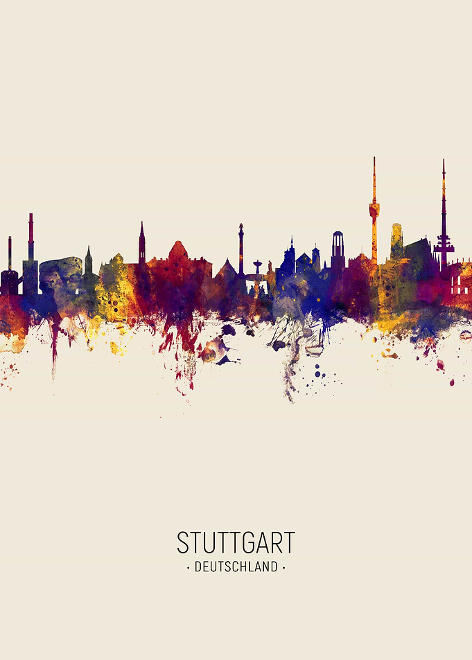Stuttgart Germany Skyline