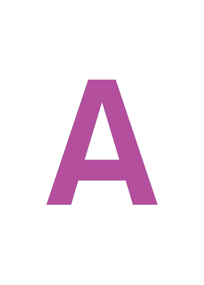 Purple Letter A