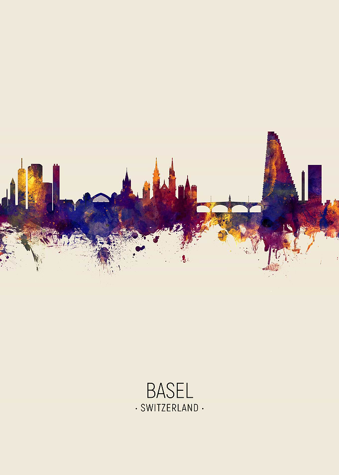 Basel Switzerland Skyline