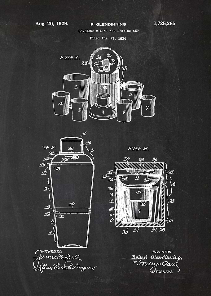 1924 Beverage Mixer Set