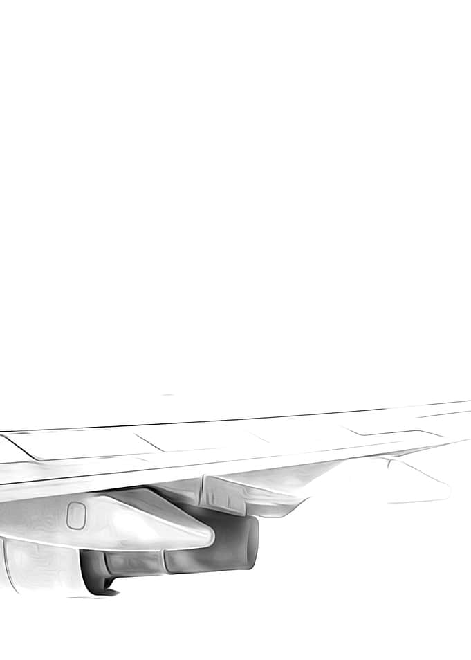 Black and White Airplane