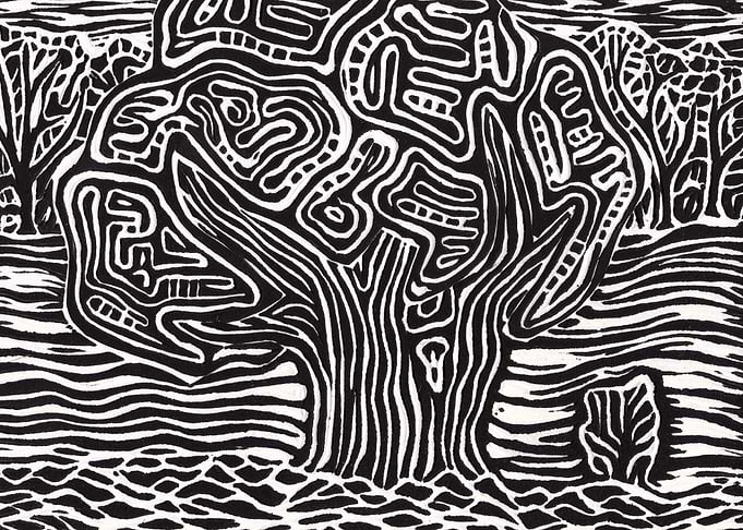 Black Thinking Tree
