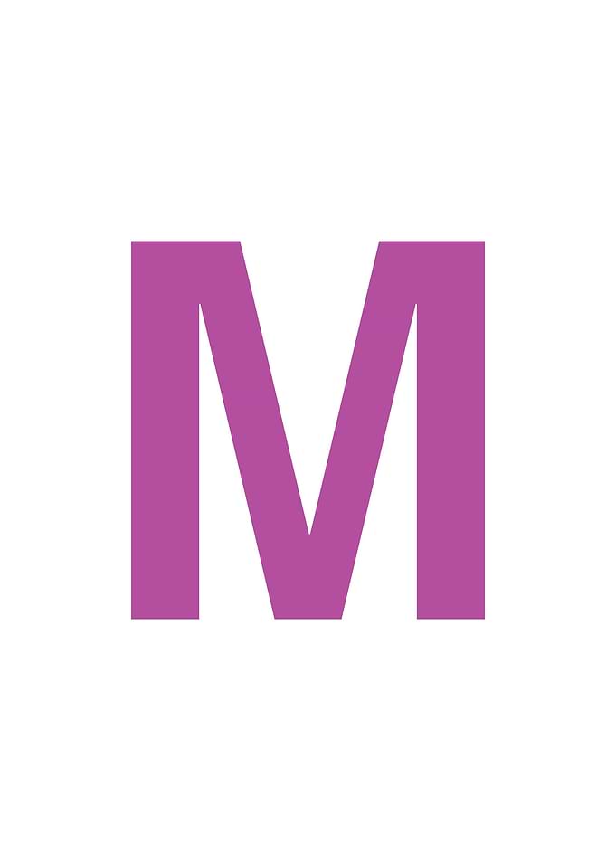 Purple Letter M
