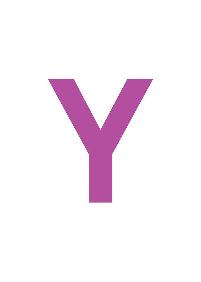 Purple Letter Y