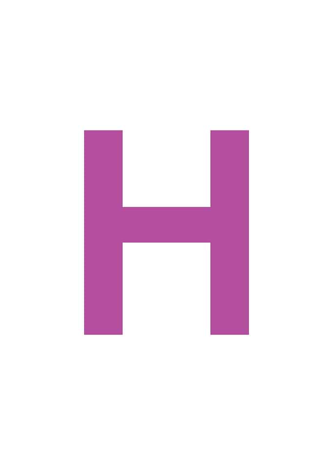 Purple Letter H