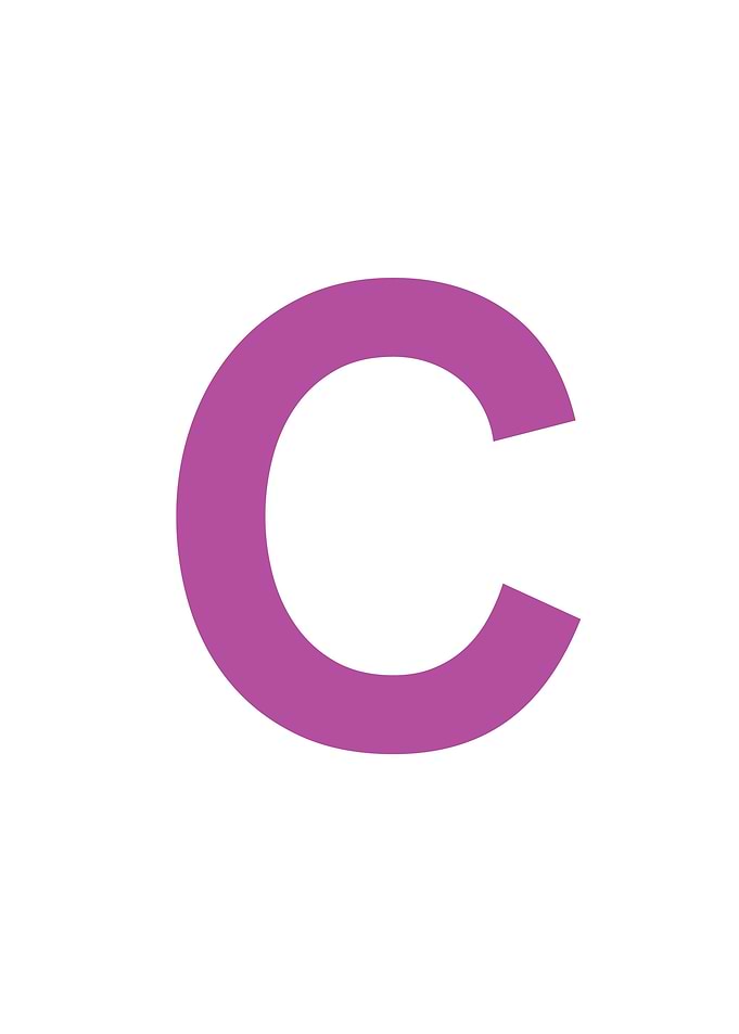 Purple Letter C