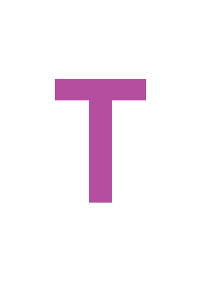 Purple Letter T