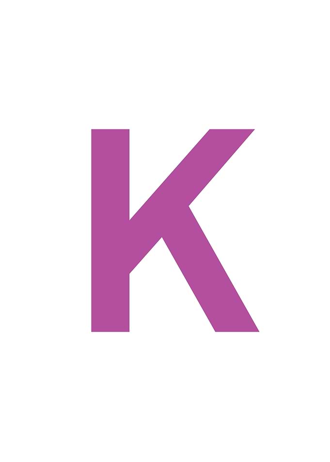Purple Letter K