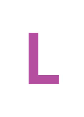 Purple Letter L