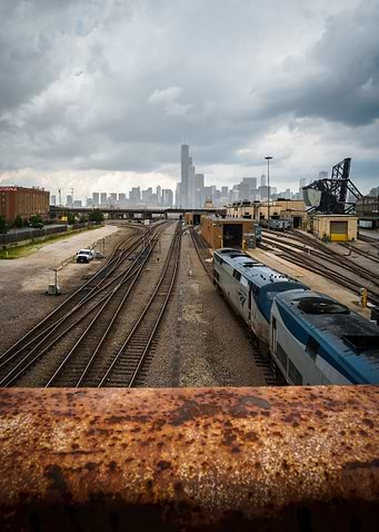 Foggy Skyline of Chicago