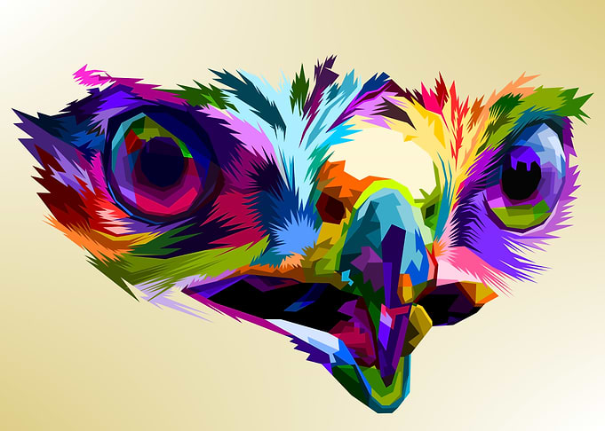 colorful eagle eyes
