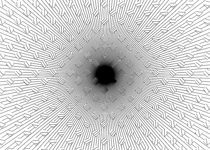 Black White I TILE ART