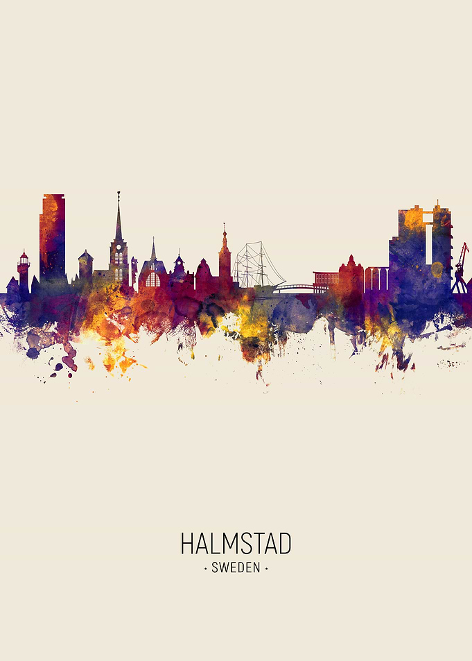 Halmstad Sweden Skyline