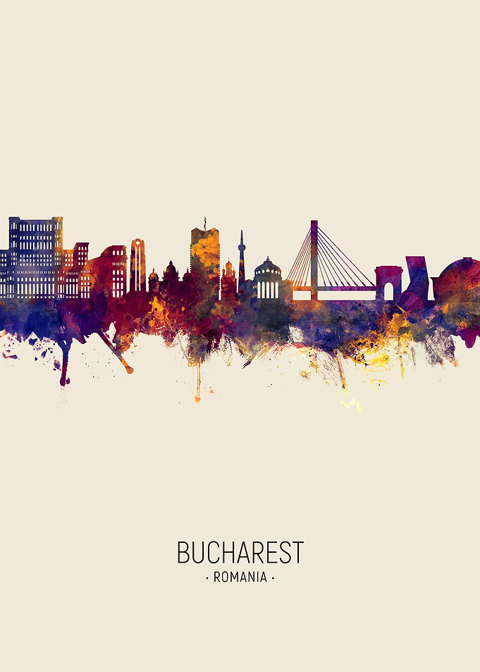 Bucharest Romania Skyline