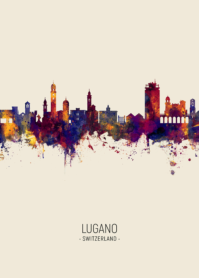 Lugano Switzerland Skyline