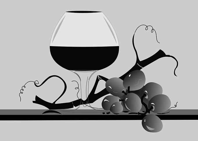 wine and grapes
