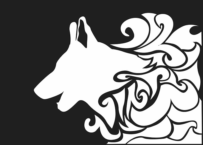 Dog silhouette