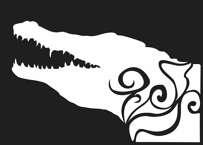 Crocodile silhouette