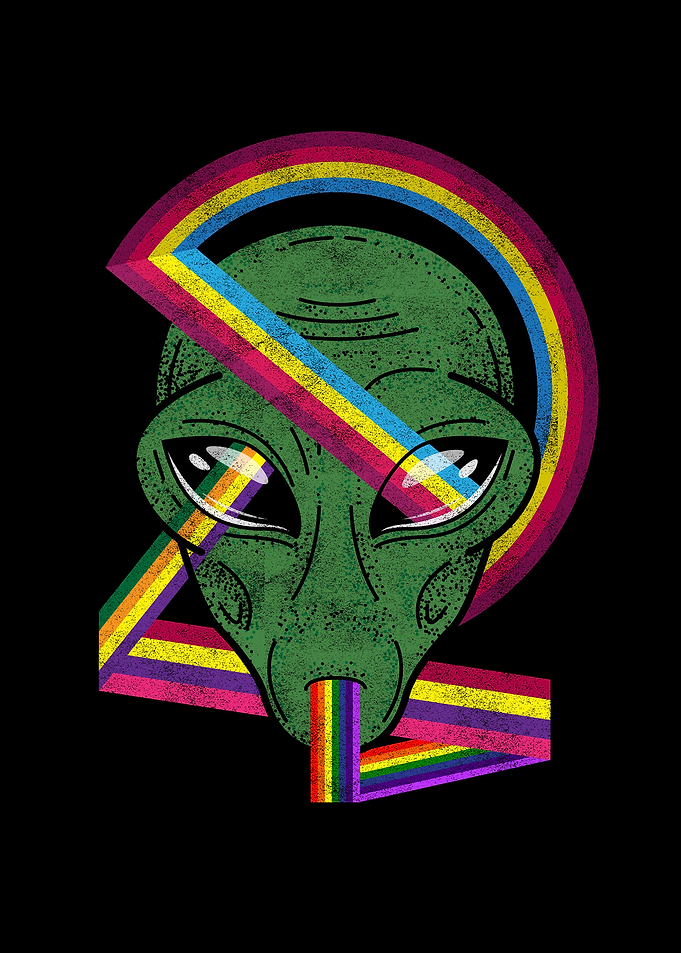 Alien in Rainbow Rays