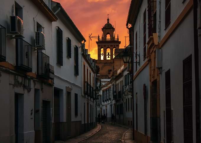 Cordoba street sunset