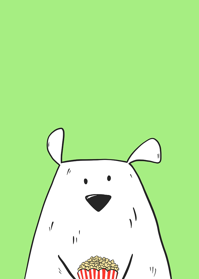 Polar Bear With Popcorn