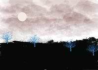 Grey Sky Full Moon