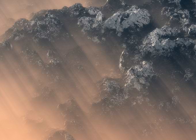 Rays of mist