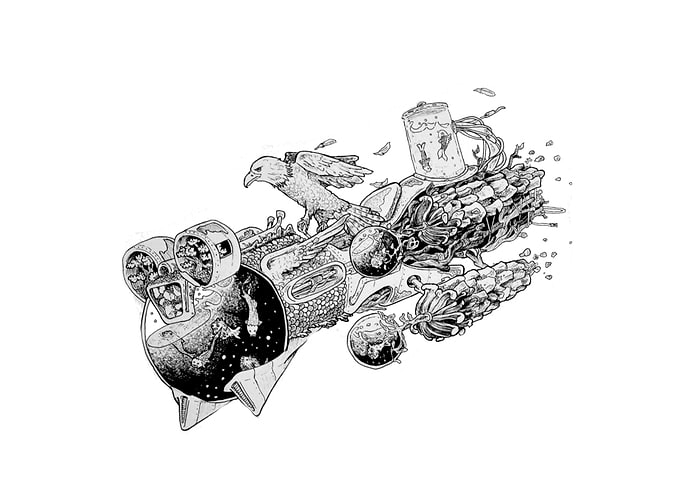 A fish powered hover bike