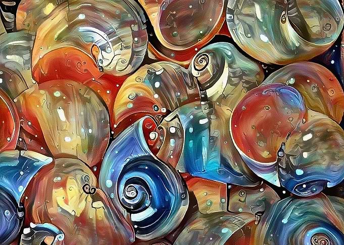 Seashell colorful pattern
