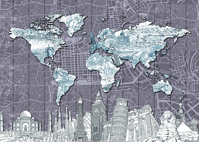 World map skyline 5