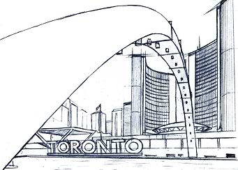 Hand Drawn TO City Hall